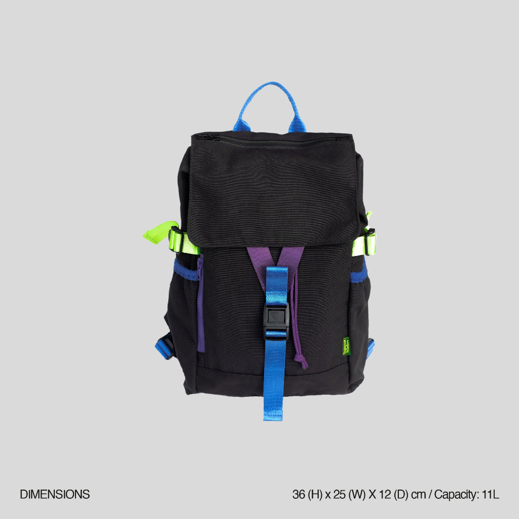 SUGACOAT STUDIOS - Youth Rucksack Medium Black Blue