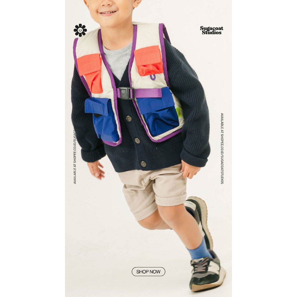 SUGACOAT STUDIOS - Popsicle Field Vest Off White